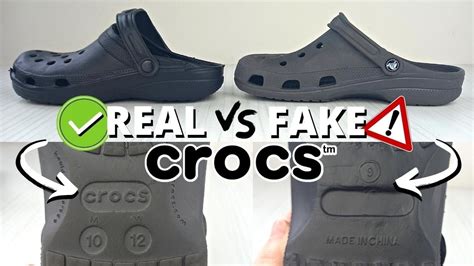 spot fake crocs shoes|counterfeit crocs shoes label.